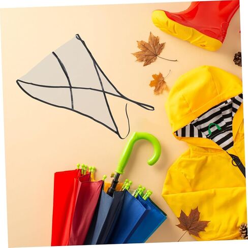 BESPORTBLE 5pcs أغطية أمطار بلاستيكية للنساء قبعات المطر الصافية لحماية تصفيفة الشعر خفيفة الوزن وقابلة لإعادة الاستخدام في الهواء الطلق للاستخدام اليومي تقليم التصميم الشفاف in Saudi Arabia