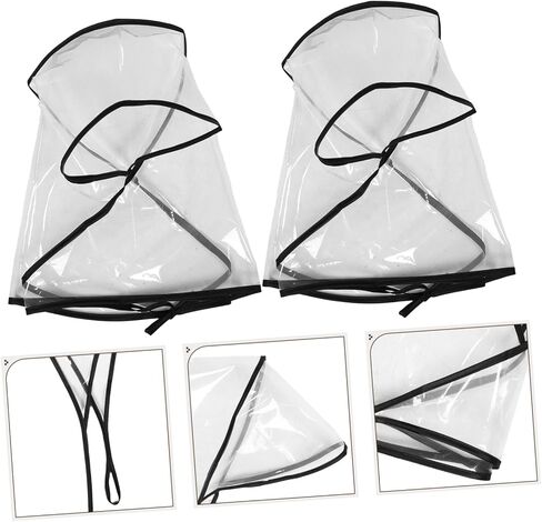 2pcs Rain Bonnet Visor Reusable Hair Rain Hats for Women Lightweight and Compact Design for Keeping Hairstyle Intact Weather Transparent in Saudi Arabia