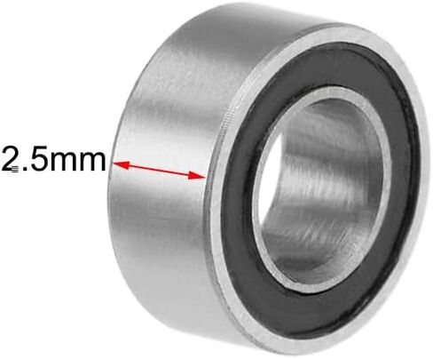 uxcell MR116-2RS Deep Groove Ball Bearings 6mm Inner Dia 4mm OD 4mm Bore Double Sealed Chrome Steel Z2 4pcs in Saudi Arabia