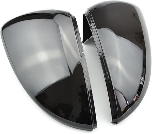2 أجهزة كمبيوتر لـ VW Golf 7 MK7 7.5 GTD GTI Touran L E-Golf Side Wing Cover Cover Cover Cover Bright Black Rearview Mirror Cover 12-20 (Blude Black) in Kuwait
