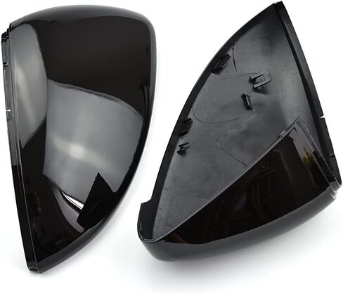 2 أجهزة كمبيوتر لـ VW Golf 7 MK7 7.5 GTD GTI Touran L E-Golf Side Wing Cover Cover Cover Cover Bright Black Rearview Mirror Cover 12-20 (Blude Black) in Kuwait