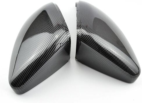 2 أجهزة كمبيوتر لـ VW Golf 7 MK7 7.5 GTD GTI Touran L E-Golf Side Wing Cover Cover Cover Cover Bright Black Rearview Mirror Cover 12-20 (Blude Black) in Kuwait