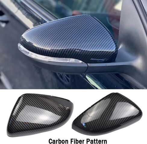Cover Cap for VW Golf 6 MK6 GTI Rear View Rearview Mirror Housing Cover(CF pattern-2PCS) in Saudi Arabia
