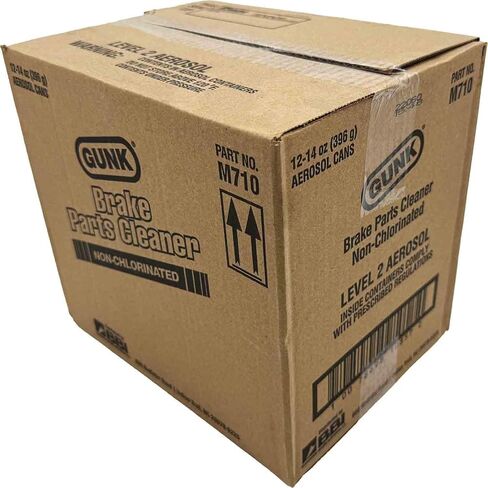 Gunk غير كلواني أجزاء الفرامل منظف (M710) ، علب 14 أوقية - Cleaner Case 12 Pack - رذاذ منظف الفرامل - منظف المحرك - علبة منظف الفرامل - Clean Clean Clean - Brake Prake Prake Prake in Saudi Arabia