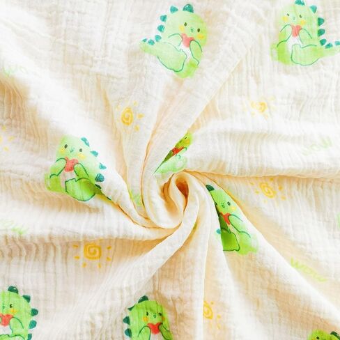 Muslin Baby Blanket Soft Double Layer 100% Muslim Cotton Plush Fluffy Dotted Fleece Back Swaddle Blankets Neutral Receiving Bassinet Bed Nursery Quilt for Babies Toddler Girls Boys 30 x 40 Inches in Kuwait