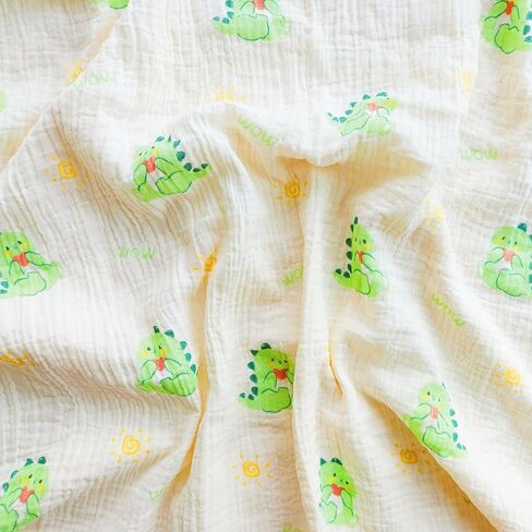 Muslin Baby Blanket Soft Double Layer 100% Muslim Cotton Plush Fluffy Dotted Fleece Back Swaddle Blankets Neutral Receiving Bassinet Bed Nursery Quilt for Babies Toddler Girls Boys 30 x 40 Inches in Kuwait