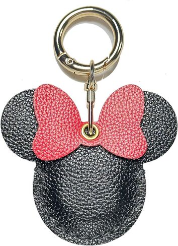 Handcrafted Genuine Leather Keychain, Compatible with Apple Air Tag Holder, Cute Hidden Air Tag Key Chain Bag Charms Purse Accessories (Bicolor Sheep) in Kuwait