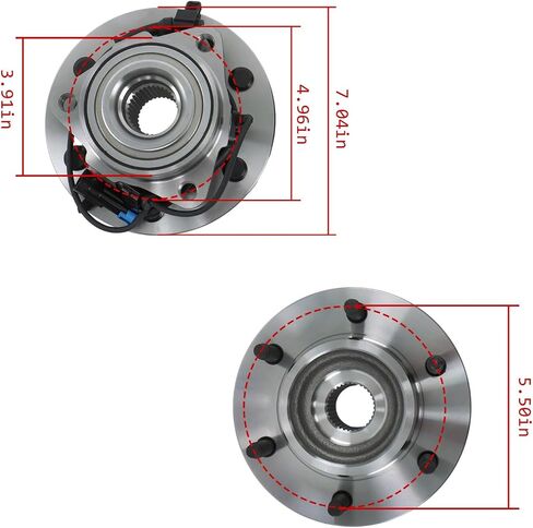 Pair of Front Wheel Bearing Hub Assembly 515093 Replacement for Hummer H3 2006-2010 Replacement for Hummer H3T 2009-2010 in Saudi Arabia