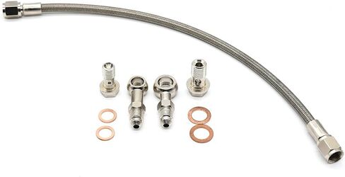 خط تغذية زيت توربو Compatibile مع Subaru wrx ث/مخزون Mitsubishi TF035 TD04 TD05 Turbo (خط 30 سم) in Kuwait