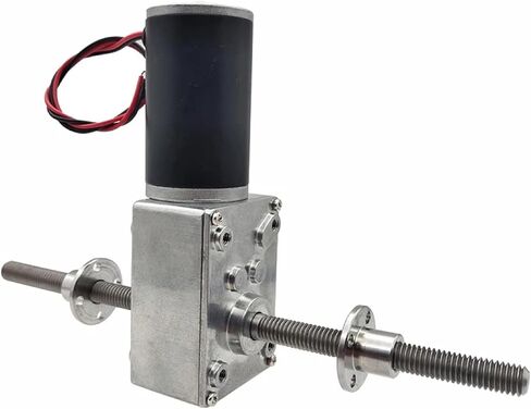 DC Gear Motor with Self-Locking, 12V/24V, M8 Double Shaft, 12-470 RPM, 70kg.cm Torque (260 RPM 12V) in Saudi Arabia