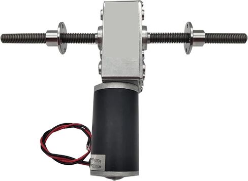 DC Gear Motor with Self-Locking, 12V/24V, M8 Double Shaft, 12-470 RPM, 70kg.cm Torque (260 RPM 12V) in Saudi Arabia