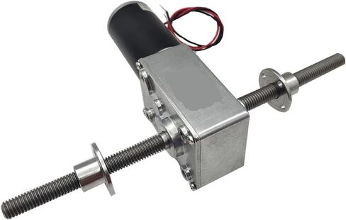 DC Gear Motor with Self-Locking, 12V/24V, M8 Double Shaft, 12-470 RPM, 70kg.cm Torque (260 RPM 12V) in Saudi Arabia