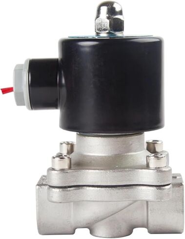 1/4 "3/8" 1/2 "3/4" 1 "1-1/2" BSPT أنثى 12V 24V 110V 220V 304 صمام الملف اللولبي الكهربائي غير القابل للصدأ عادة ما يكون مُغلقًا (1-1/2 "، BSPT Female_DC24V) in Kuwait