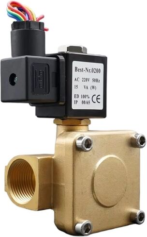 220V 24V صمام الماء ، صمام الملف اللولبي NBR مغلق/مفتوح عادة ، ارتفاع درجة الحرارة ، صمامات ضاغط الهواء G1/2 "3/4" 1 "(DN25 مفتوحة عادة ، AC220V) in Kuwait