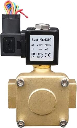 220V 24V صمام الماء ، صمام الملف اللولبي NBR مغلق/مفتوح عادة ، ارتفاع درجة الحرارة ، صمامات ضاغط الهواء G1/2 "3/4" 1 "(DN25 مفتوحة عادة ، AC220V) in Kuwait