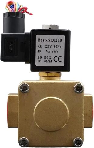 220V 24V صمام الماء ، صمام الملف اللولبي NBR مغلق/مفتوح عادة ، ارتفاع درجة الحرارة ، صمامات ضاغط الهواء G1/2 "3/4" 1 "(DN25 مفتوحة عادة ، AC220V) in Kuwait