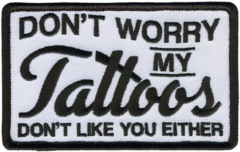 Leathers Hot PPL9796 Tattoo's لا يعجبك 4 "× 3" تصحيح in Saudi Arabia