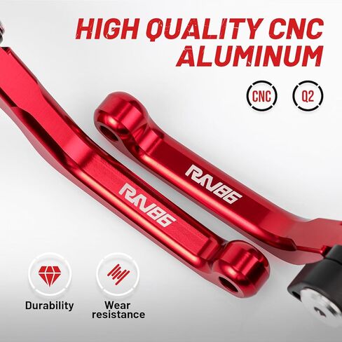 RKV86 Motorcycle Brake Clutch Levers Adjustable for Honda Rebel CMX 300 500 2017-2022 Fury 2009-2018 VT750 2010-2019 NC750S NC750X 2014-2015 CB500F CB500X CBR500R 2022-2023 (Titanium) in Kuwait