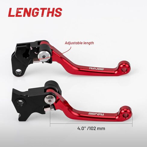 RKV86 Motorcycle Brake Clutch Levers Adjustable for Honda Rebel CMX 300 500 2017-2022 Fury 2009-2018 VT750 2010-2019 NC750S NC750X 2014-2015 CB500F CB500X CBR500R 2022-2023 (Titanium) in Kuwait