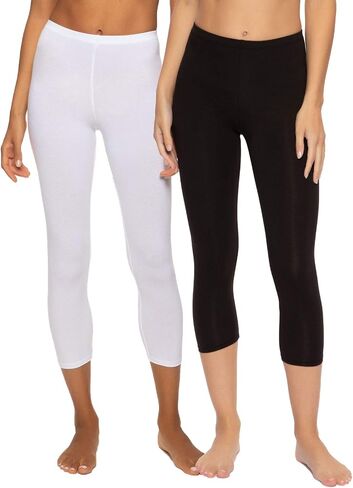 فيلينا | القطن Modal Capri Leggings 2-Pack | خفيف الوزن وناعم in Saudi Arabia