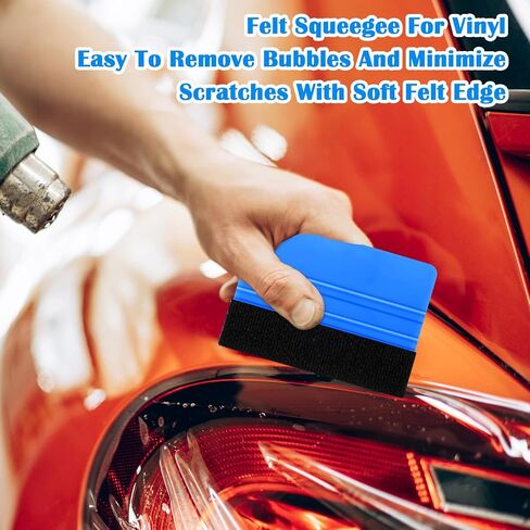 4 Pcs Squeegee for Vinyl, Felt Vinyl Squeegee Tool Wrap Tools Scraper Tool Kit for Craft Car Wrap Window Decal DIY Crafting in Saudi Arabia