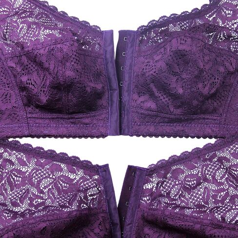 frugue Women's Front Closure Plus Size Mastectomy Wireless Bra in Saudi Arabia
