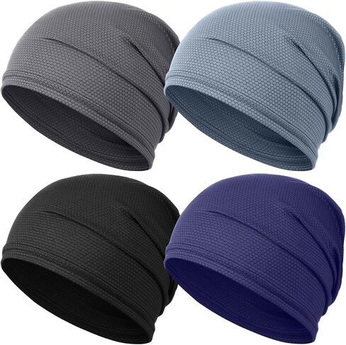 JenPen Cooling Skull Cap for Men Women, Breathable Summer Beanie Sweat Wicking Head Wrap for Running Cycling Sun Protection in Kuwait