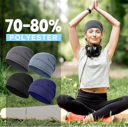 JenPen Cooling Skull Cap for Men Women, Breathable Summer Beanie Sweat Wicking Head Wrap for Running Cycling Sun Protection in Kuwait