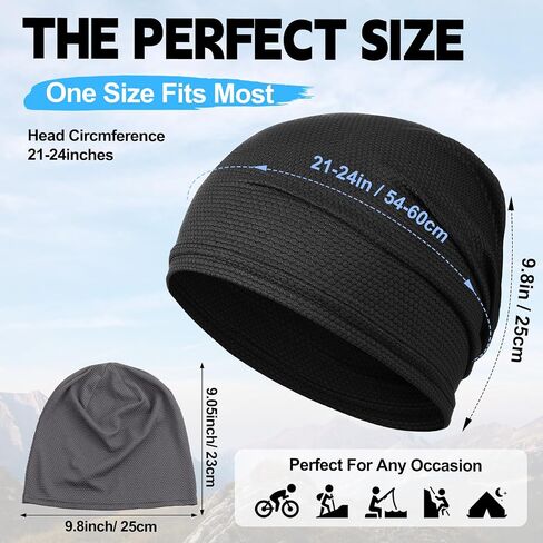 JenPen Cooling Skull Cap for Men Women, Breathable Summer Beanie Sweat Wicking Head Wrap for Running Cycling Sun Protection in Kuwait
