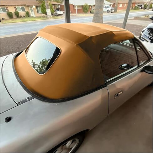 Hecasa قابلة للتحويل قمة ناعمة قابلة لتوافق مع 1990-2005 Mazda Miata مع نافذة زجاجية ساخنة ، استبدال سقف ناعم أسود كابريو فاينلوث فينيل in Saudi Arabia