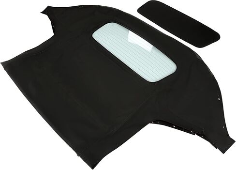 HECASA Convertible Soft Top Compatible with 1990-2005 Mazda Miata with Heated Glass Window, Replacement Soft Roof Black Cabrio Premium Grade Sailcloth Vinyl in Saudi Arabia