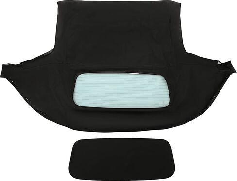 HECASA Convertible Soft Top Compatible with 1990-2005 Mazda Miata with Heated Glass Window, Replacement Soft Roof Black Cabrio Premium Grade Sailcloth Vinyl in Saudi Arabia