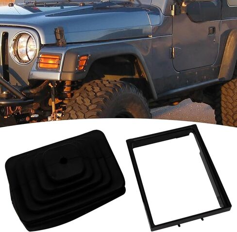 2PCS 53000056 SHIFTER BOOT RETAINER BEZEL KIT PRESSION FOR TJ WRANGLER 1997 1998 1999 2000 2001 2002 2003 2004 Replace 52078558 in Saudi Arabia