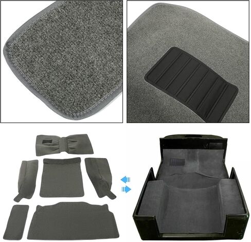 Kojem Gray Carpet Kit Compatible with 1986-1995 Jeep Wrangler YJ 2-Door Interior Carpet Pad Floor Mat Full Set 6Pcs Front Rear in Kuwait
