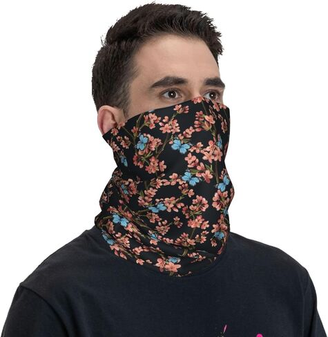 Rose Neck Gaiter for Men Women Seamless Bandana Fashion Face Scarf Mask Headwear Warmer Balaclava Head Wrap in Saudi Arabia