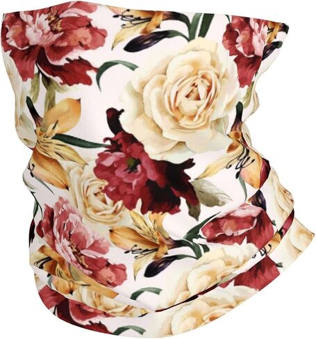 Rose Neck Gaiter for Men Women Seamless Bandana Fashion Face Scarf Mask Headwear Warmer Balaclava Head Wrap in Saudi Arabia