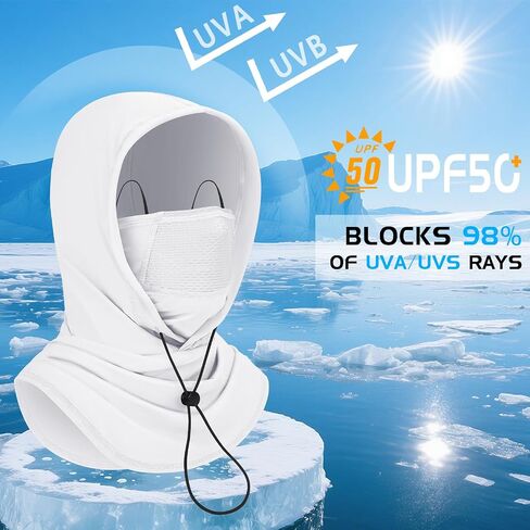 GXCROR Cooling Breathable Balaclava Face Mask Sun UV Protection Hood Shiesty Mask for Cycling Fishing Running in Kuwait