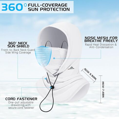 GXCROR Cooling Breathable Balaclava Face Mask Sun UV Protection Hood Shiesty Mask for Cycling Fishing Running in Kuwait