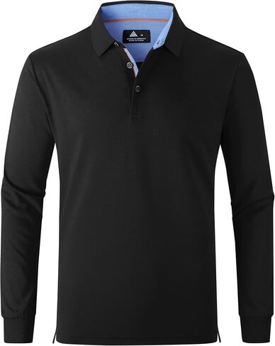SWISSWELL Long Sleeve Polo Shirts for Men collared Performance Golf Shirts Casual Workwear Office in Saudi Arabia