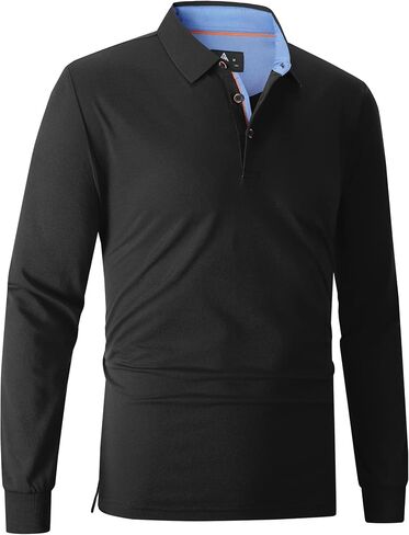 SWISSWELL Long Sleeve Polo Shirts for Men collared Performance Golf Shirts Casual Workwear Office in Saudi Arabia