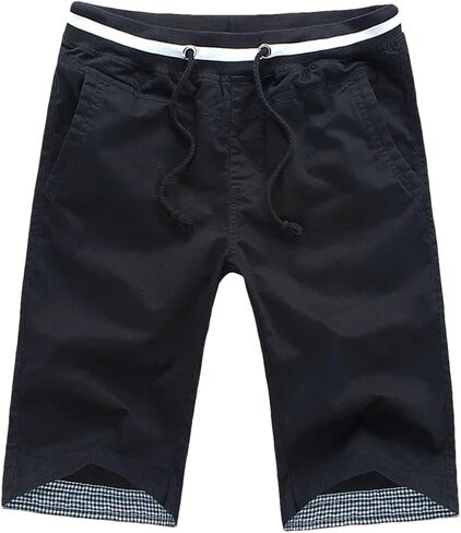 Fnfmrfmr Mens Cotton Shorts Beach Slim Fit Elastic Waistband Work Shorts Casual in Saudi Arabia