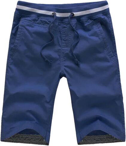 Fnfmrfmr Mens Cotton Shorts Beach Slim Fit Elastic Waistband Work Shorts Casual in Saudi Arabia