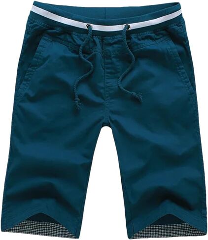 Fnfmrfmr Mens Cotton Shorts Beach Slim Fit Elastic Waistband Work Shorts Casual in Saudi Arabia