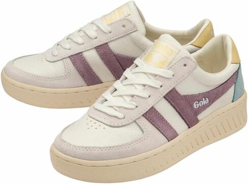 Gola Women's Grandslam Trident Sneaker, White/Pastel Pink/Iceberg, 11 in Saudi Arabia