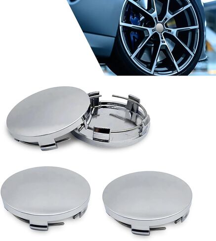 4 PCS Car Wheel Center Caps, 60MM/2.36In OD 56MM/2.2In ID, ABS Snap-in Vehicle Rim Hub Caps, Anti-Falling Rust-Proof Wheel Hub Decoration, Universal for SUV, Sedan, Truck(Silver) in Saudi Arabia