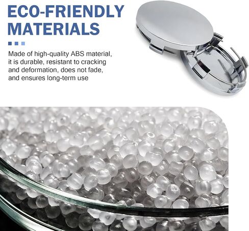 4 PCS Car Wheel Center Caps, 60MM/2.36In OD 56MM/2.2In ID, ABS Snap-in Vehicle Rim Hub Caps, Anti-Falling Rust-Proof Wheel Hub Decoration, Universal for SUV, Sedan, Truck(Silver) in Saudi Arabia