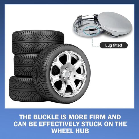 4 PCS Car Wheel Center Caps, 60MM/2.36In OD 56MM/2.2In ID, ABS Snap-in Vehicle Rim Hub Caps, Anti-Falling Rust-Proof Wheel Hub Decoration, Universal for SUV, Sedan, Truck(Silver) in Saudi Arabia