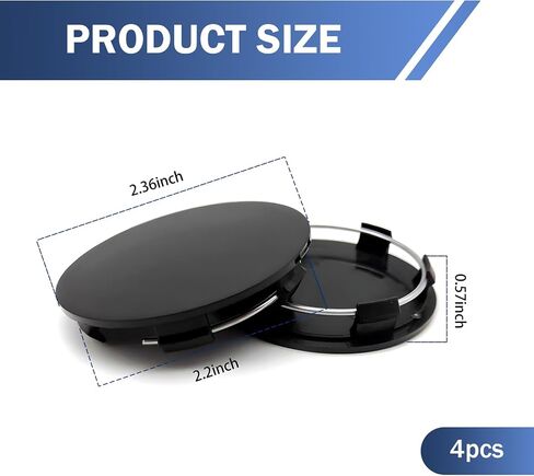 4 PCS Car Wheel Center Caps, 60MM/2.36In OD 56MM/2.2In ID, ABS Snap-in Vehicle Rim Hub Caps, Anti-Falling Rust-Proof Wheel Hub Decoration, Universal for SUV, Sedan, Truck(Silver) in Saudi Arabia