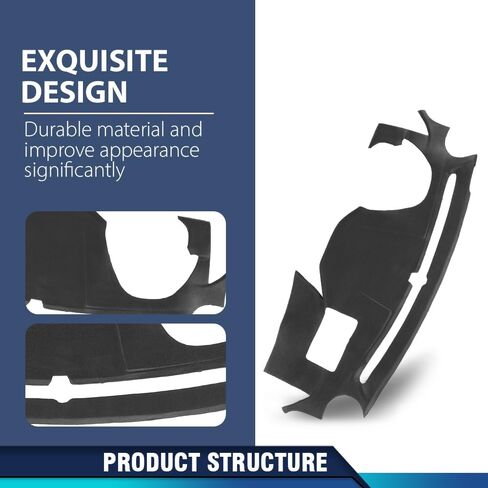 PIT66 Dash Bezel Cover Black Compatible with Hyundai Sonata 2011-2014 Dashboard Cover in Kuwait