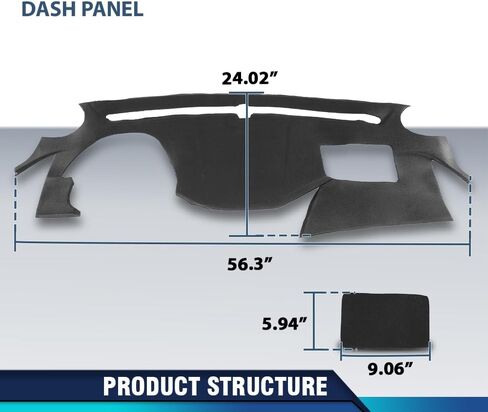 PIT66 Dash Bezel Cover Black Compatible with Hyundai Sonata 2011-2014 Dashboard Cover in Kuwait